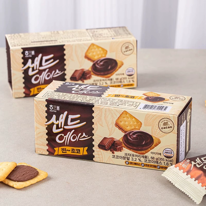 Южная Корея импорт Haitai ACE шоколадный вкус сэндвич печенье для завтрака полдник закуски повседневные
