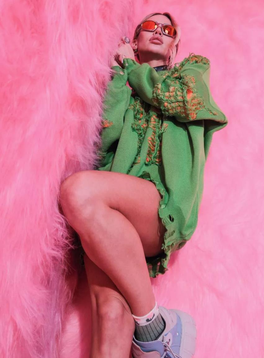 Sieviešu apģērbs Pulovers ar garām piedurknēm Ins Style Meiteņu top trikotāžas džemperis ikdienišķs brīvs, nobružāts džemperis_voghion.com