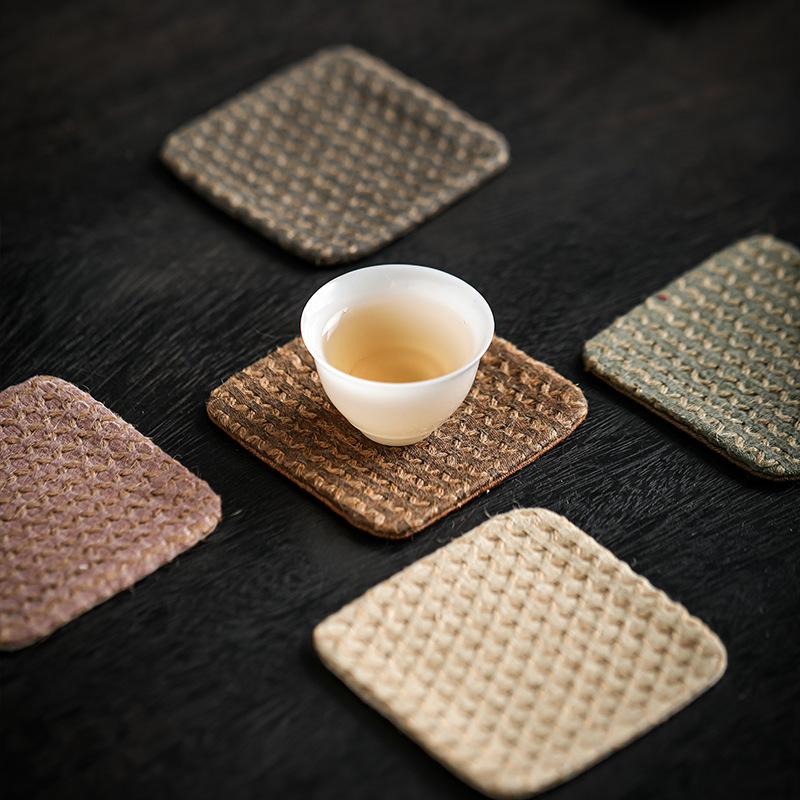 Tea Ceremony Coaster, Anti-Scalding, Anti-Slip Insulation Mat, Tea Mat, Tea Mat Accessories, Kung Fu Tea Set Accessories, Accessible Luxury Zen Tea Tray