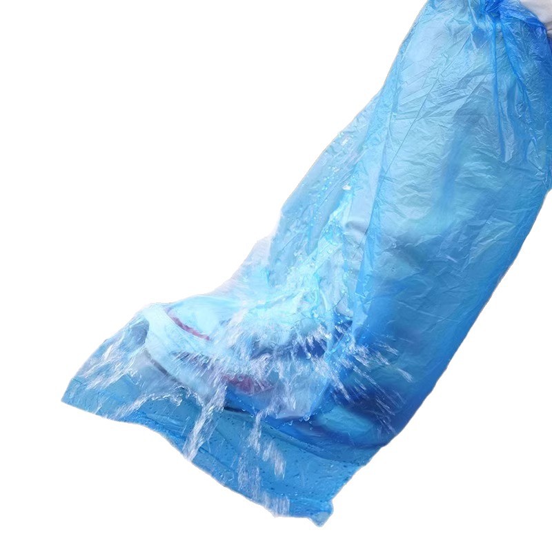 cubierta de zapato de lluvia desechable impermeable a prueba de agua antideslizante plástico transparente grueso resistente al desgaste cubierta de pie a prueba de lluvia PE alto tubo largo image 6