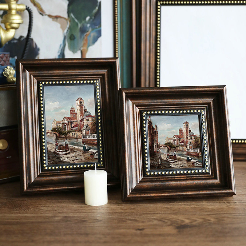 American-style retro European-style photo frame, 7-inch 10-inch wall-mounted picture frame, horizontal and vertical American-style retro European-style photo frame, 7-inch 10-inch wall-mounted picture frame, horizontal and vertical