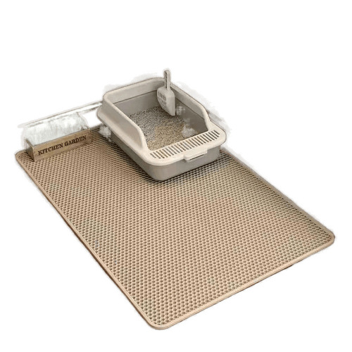 Double-layer Extra-Large Cat Litter Mat: Splash-Proof, Non-Skid, Hollowed-Out Filter Design to Prevent Litter from Spilling—Ultimate Litter Control & Leak-Proof Toilet Accessory