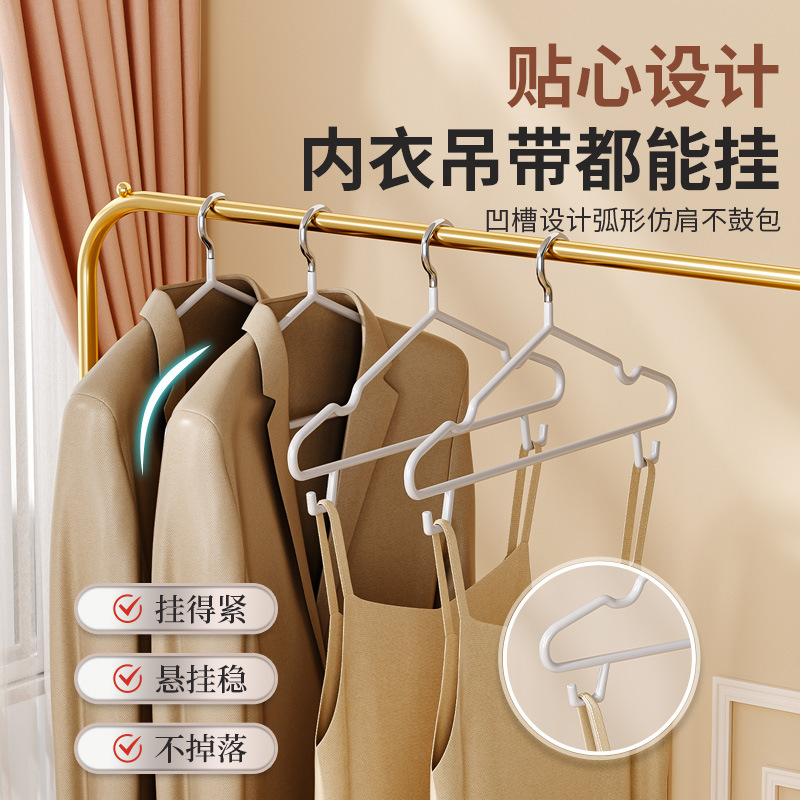 Perchas de Ropa de Acero Inoxidable Antideslizantes y Sin Marcas para Hogar y Dormitorio image 4