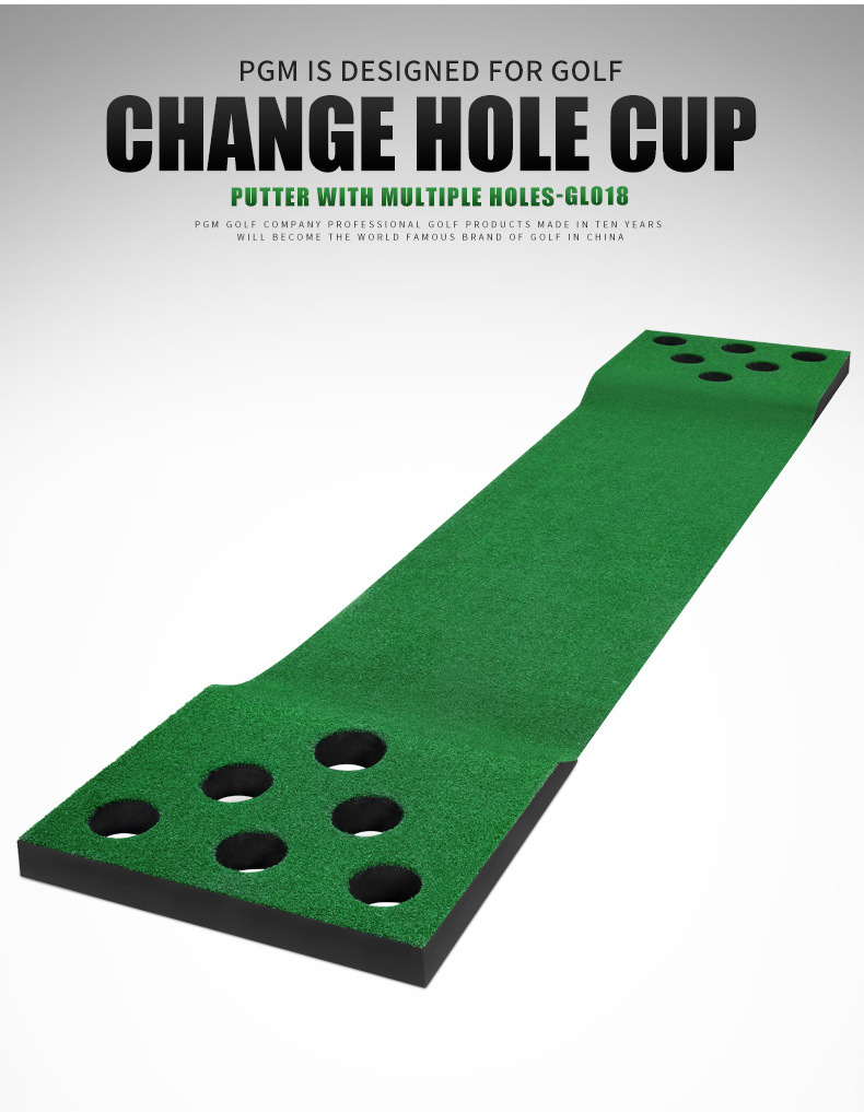 Thảm tập golf trong nhà PGM đa lỗ di động 0,6x3m — GL018 【Xanh lá đơn nhiều lỗ (không có cỏ dài) 】, GL018 [Green nhỏ nhiều lỗ đơn (không có cỏ dài) + 6 bóng], GL018 【một cây xanh nhỏ với cỏ dài và nhiều lỗ 】, GL018 [một quả xanh nhỏ với cỏ dài và nhiều lỗ, đặt 6 quả bóng] chi tiết 13