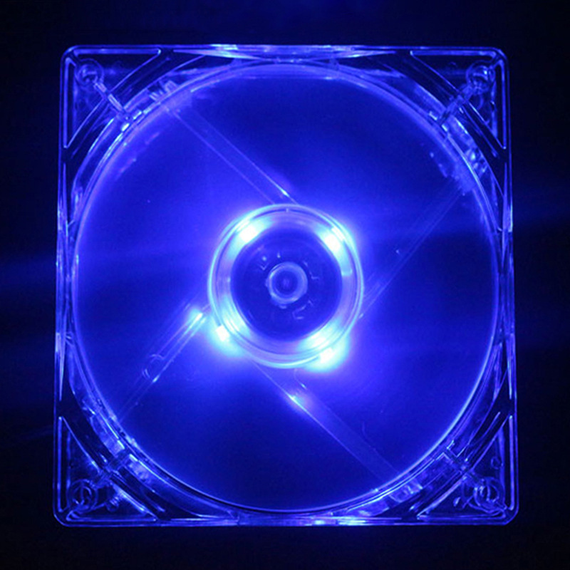 Cross-border 8025 8CM LED Light Colorful For Desktop Computer Case, Transparent Case Fan_voghion.com