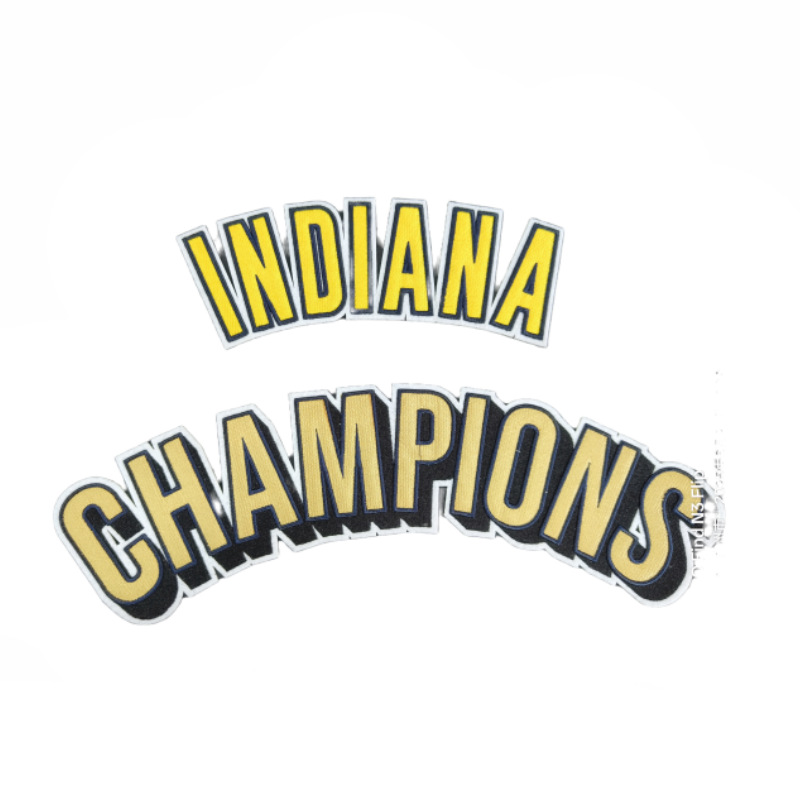 厂家直营服装英文LOGO商标 球衣标志 毛巾绣混合绣花刺绣布贴制作