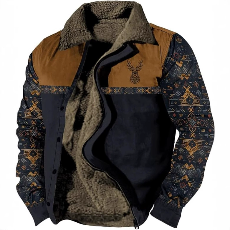 2024 Трансграничные утолщенные боковые швы сумка повседневная молния широкая молодежная хлопковая куртка мужская шерстяная куртка