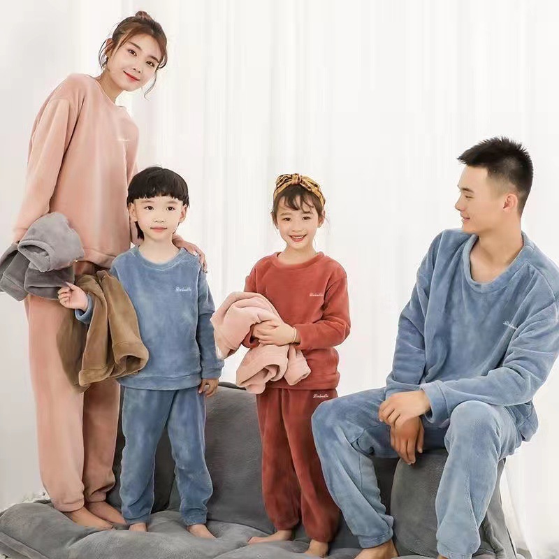 100kg Winter Large Size Coral Velvet Pajamas for Women, Fleece-Lined and Thickeneding, Can Be Worn Outside the Suit, Men's Warm Couple Home Clothes