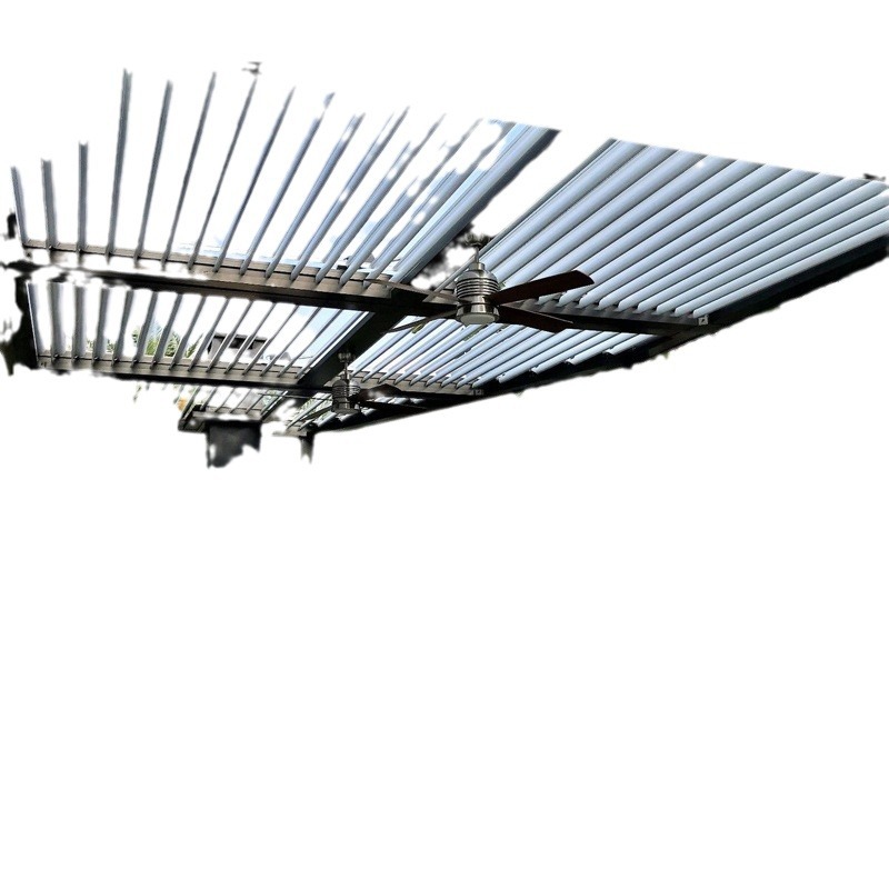 Aleación de aluminio toldo patio al aire libre inteligente Pabellón a prueba de lluvia eléctrica Louver toldo casa sombrilla Pabellón