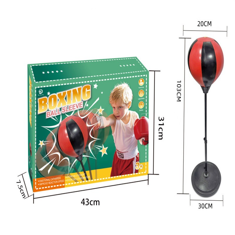 Cross-border children's standing boxing set with punching bag for home use, parent-child interactive boxing stand, fitness equipment toy