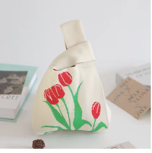 新款户外百搭针织托特包网红手办包包手机收纳包包ins女士手提包