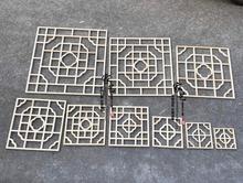 东阳木雕中式过道走廊吊顶窗花灯罩隔断背景墙实木玄关通花板花格