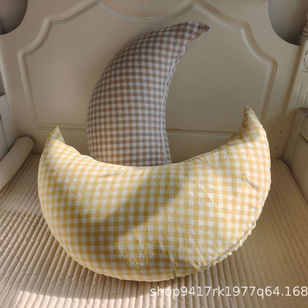 Ins韓国キルティング子供月抱き枕赤ちゃん排気背もたれ枕新生児枕