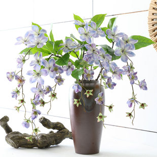 New simulation flower hanging silk jasmine fake flower 3D print -colored high -grade silk flower begonia modeling flowers scene arrangement