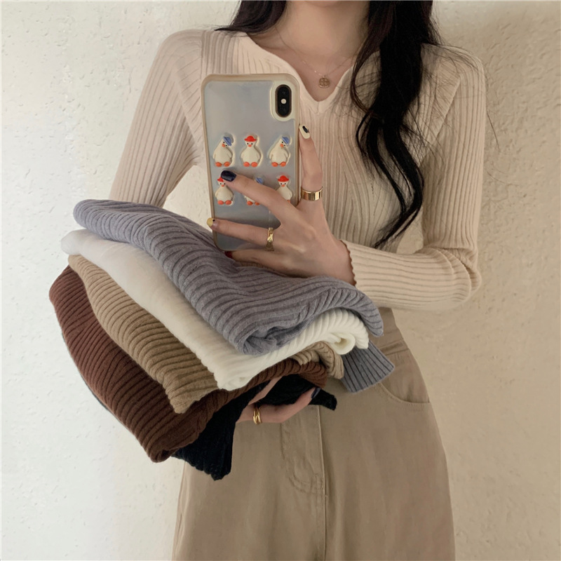 Elegant knitted autumn design short fitted base body-friendly…