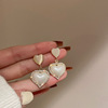 Silver needle, fashionable fresh earrings from pearl, accessory, silver 925 sample, simple and elegant design, wholesale