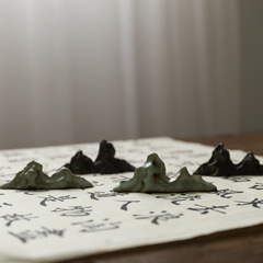 BB4C批發手工隨型小太湖石山子茶針擱置文房筆架筆擱茶席茶寵