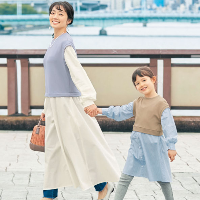 2023 otoño nuevo padre-hijo ropa madre-hija otoño nuevo estilo japonés vestido de moda