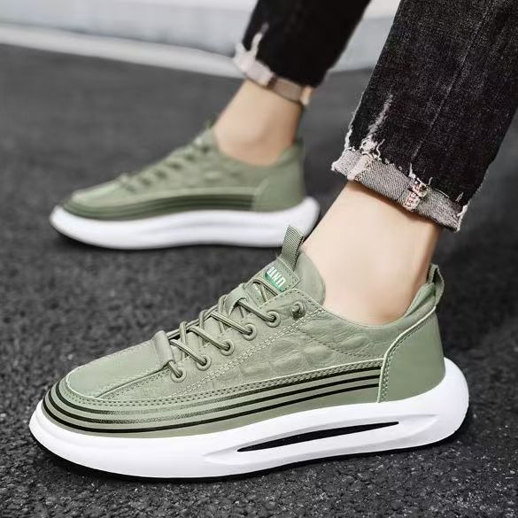 Primavera/verano 2025 seda de hielo zapatos casuales de tela transpirables zapatos deportivos nuevos zapatos deportivos de una sola pierna zapatos de deporte de estilo coreano para hombres