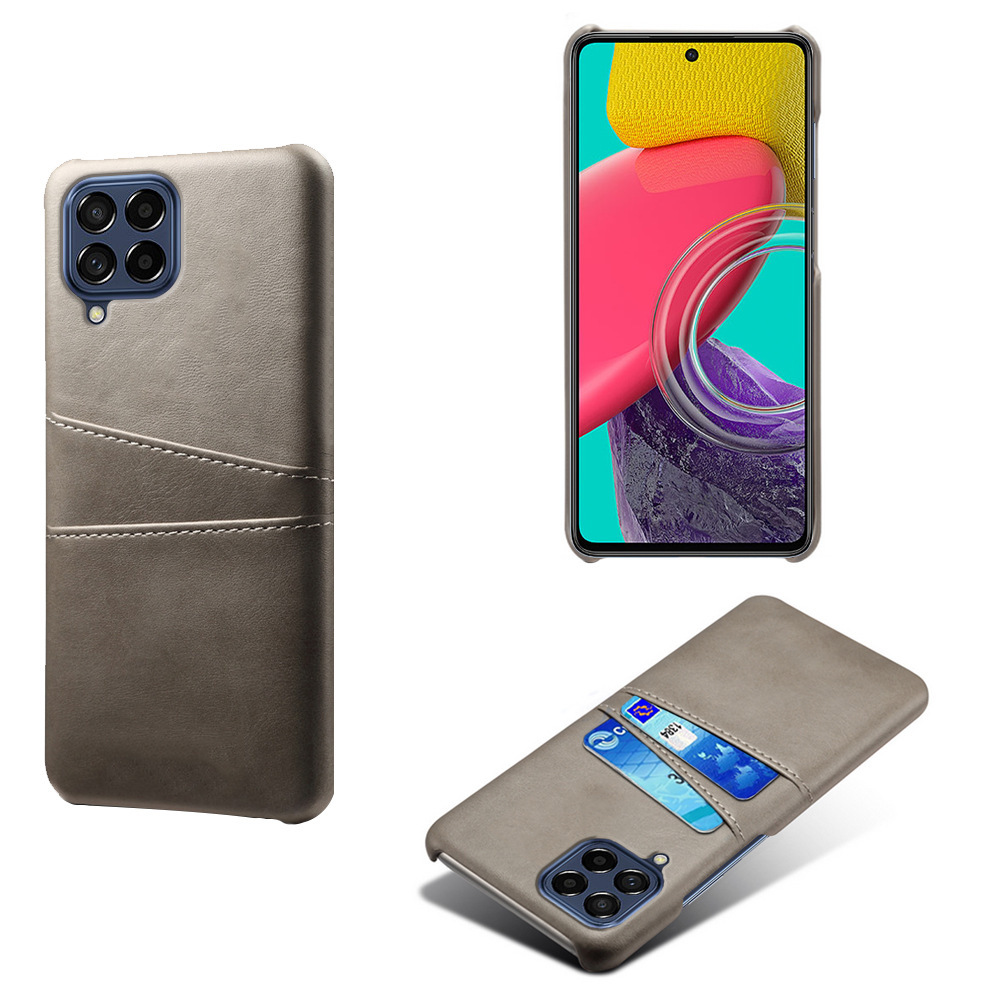 适用三星m53 5g手机壳保护套三星Samsung m53 5g小牛纹双插卡皮套