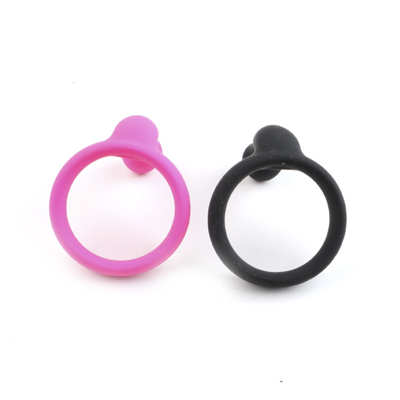 Silicone Penis Sleeve with Prostate Massager and Locking Ring, Pink — detail image 2
