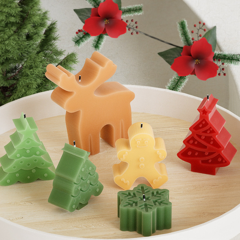 スノーフレークヘラジカの香りのキャンドル樹脂シリコーン型クリスマス接着剤 diy クリスマスツリー石膏装飾品卸売|undefined