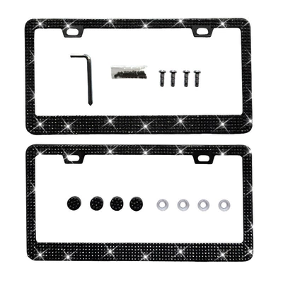 Hot-Selling American Standard License Plate Frame, License plate holder/license plate holder - black-double-piece