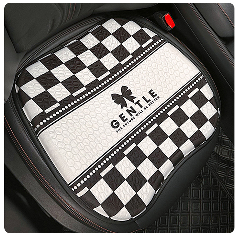 Factory Direct Sales Summer Honeycomb Gel Car Seat Cushion Black and White Silicone Ice Silk Cooling Pad Office Chair Ice Pad