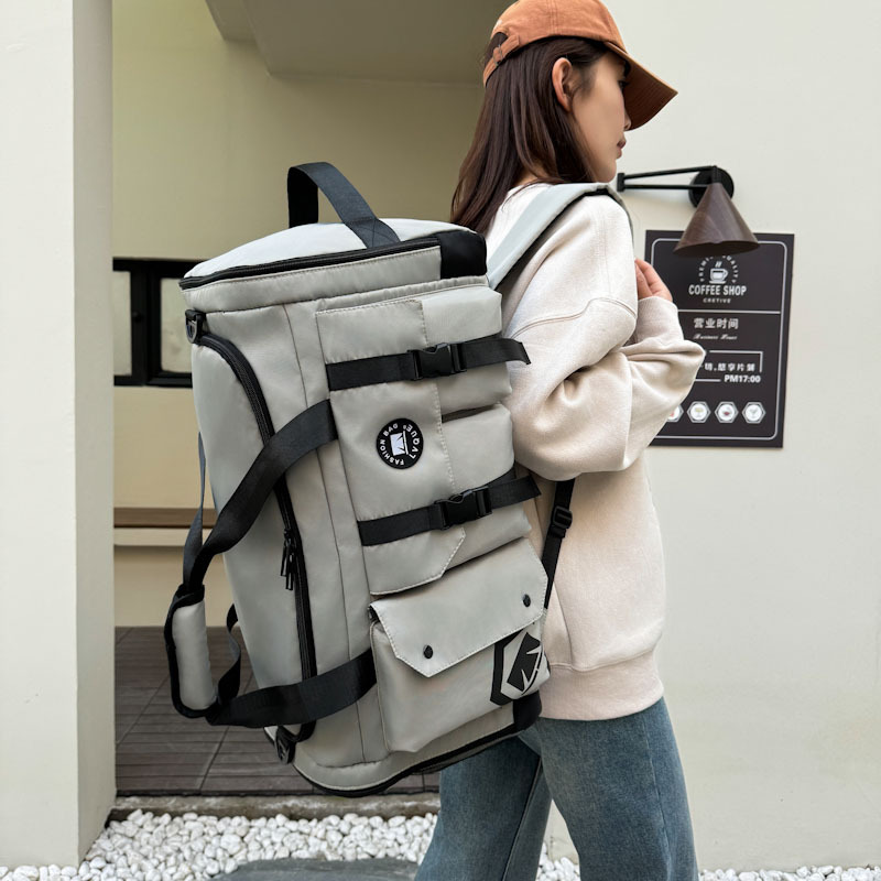 Bolsa de viaje portátil de moda de gran capacidad, bolsa deportiva multifuncional para hombres y mujeres, equipaje de separación seca y húmeda, mochila