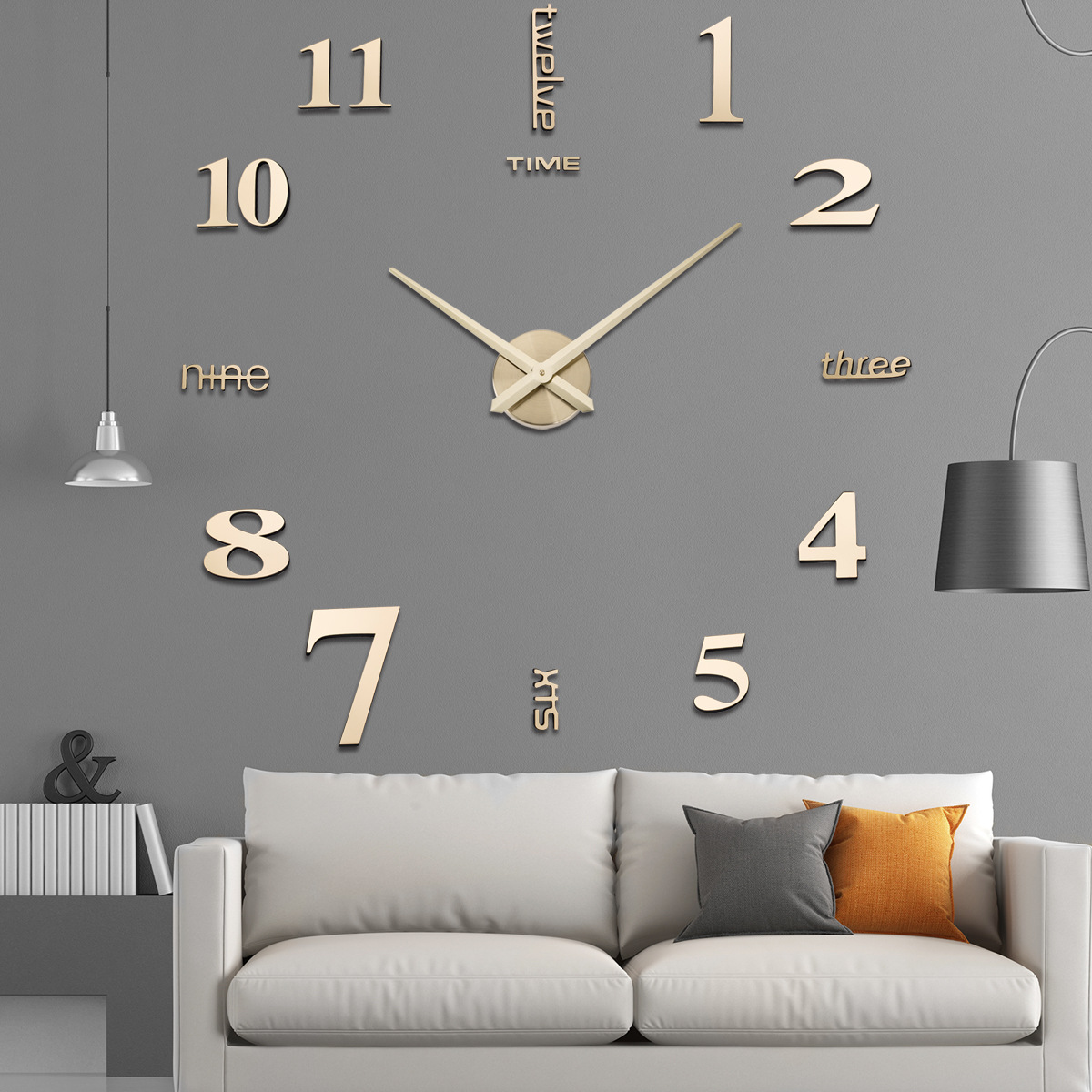 Reloj de pared acrílico DIY｜Diseño tridimensional｜Decoración del hogar｜Venta al por mayor