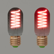 工厂定制装饰用2700K色温T45复古玻璃灯壳螺旋3W柔性灯丝灯