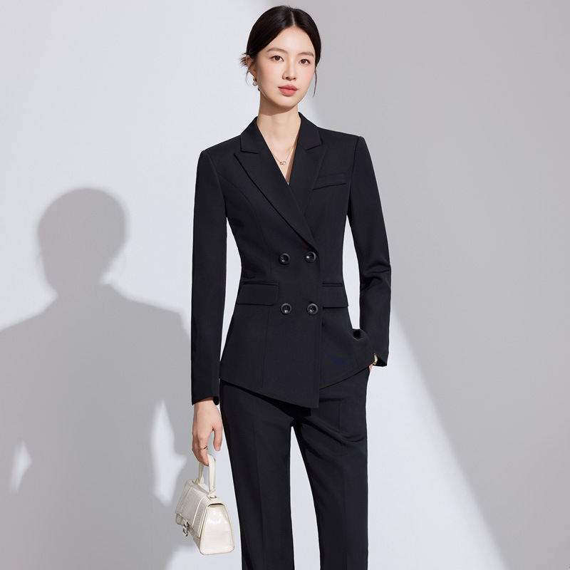 红色职业套装女美容会所技师工作服售楼部前台接待医美咨询女套裤|undefined