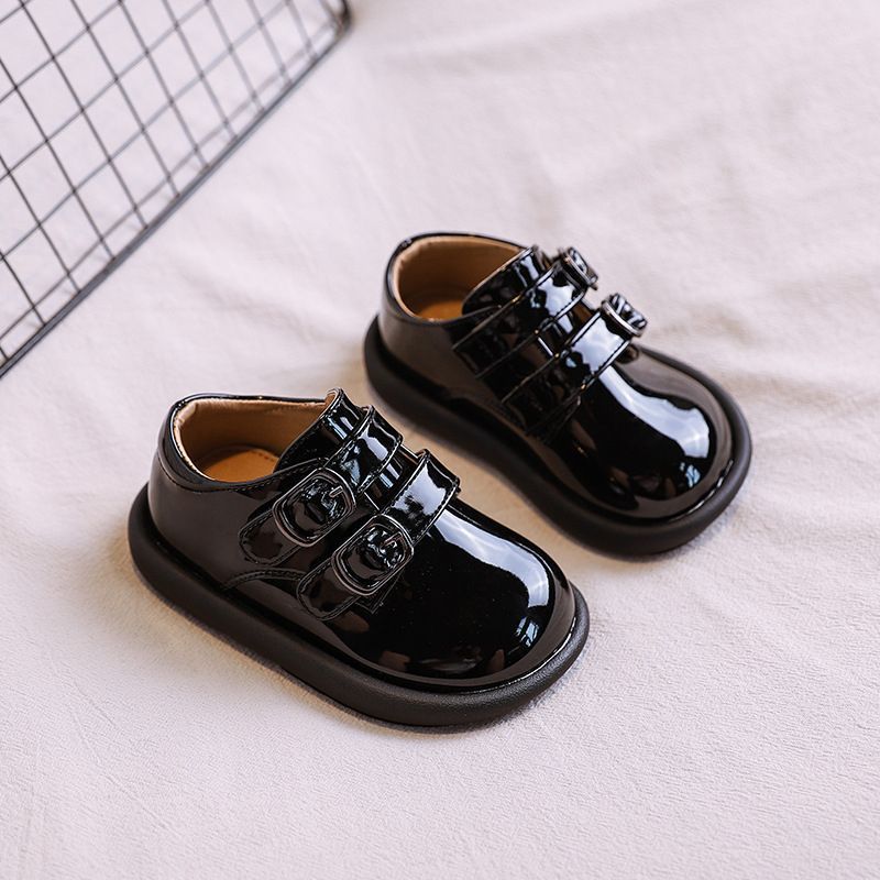 Boys' Leather Shoes 2025 Spring & Fall New Kidsren's British Style Flats Baby Soft Sole Non-Slip Toddler Shoes Handsome Kidsren