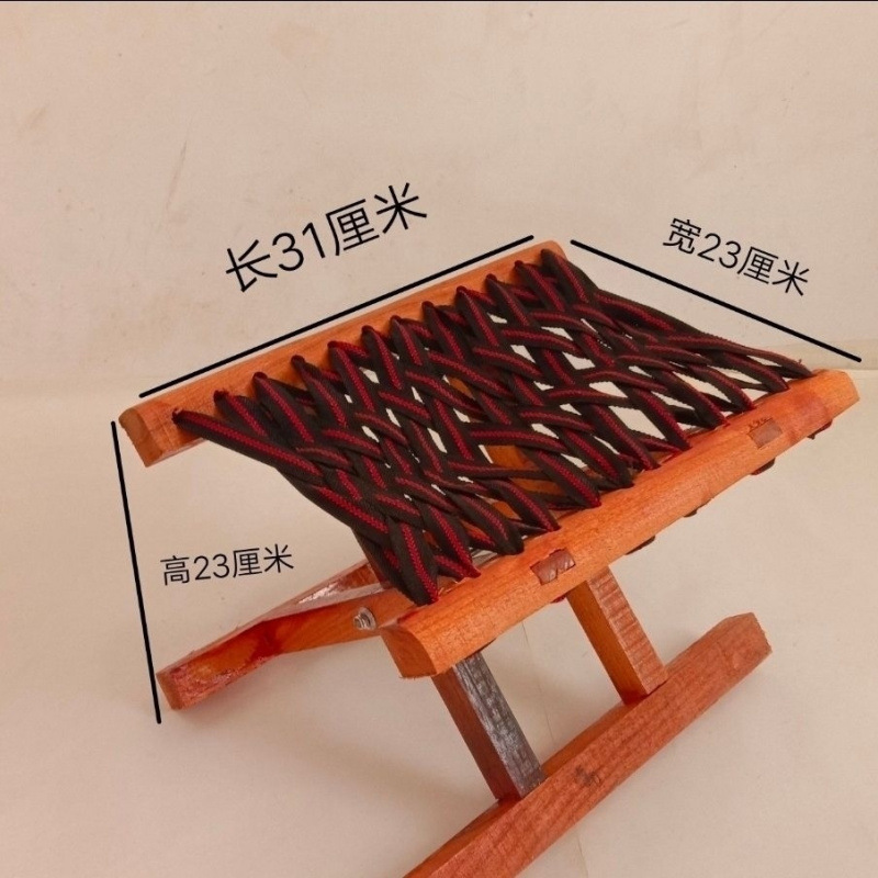 Taburete plegable al aire libre antiguo de madera sólida de madera Maza, taburete de barbacoa para el hogar, taburete de pesca portátil