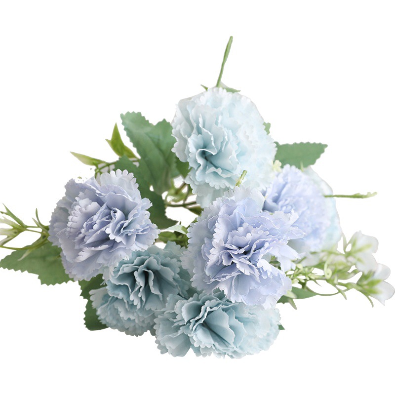 Suministro directo de fábrica Día de la madre Clavel artificial flor artificial al por mayor sala de estar decoración de entrada 7 Clavel flor artificial