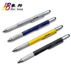 現物供給六合一九合一多機能工具ペン水平儀筆金属ボールペンカスタムロゴ