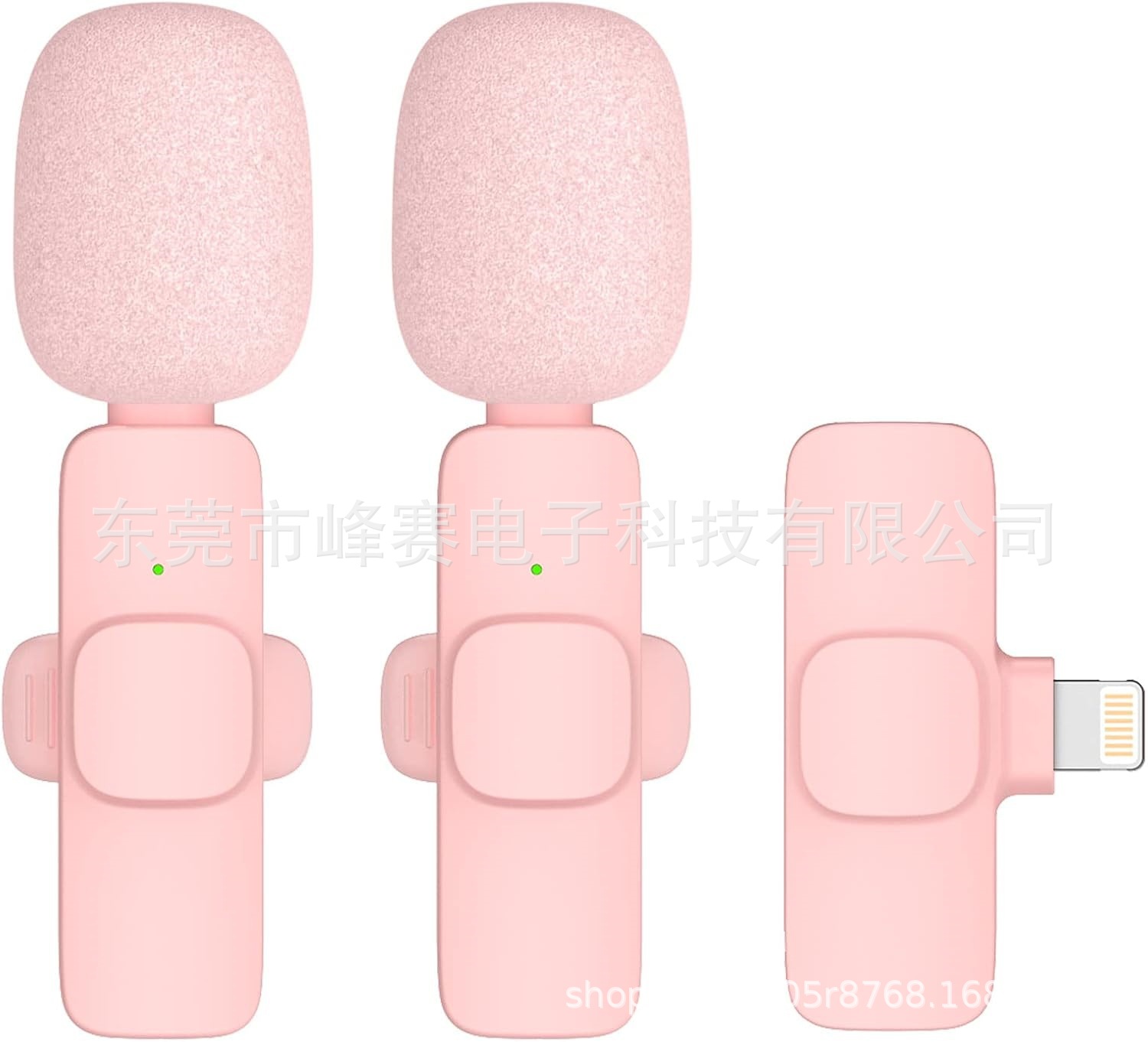 Pink K1K9 micrófono de clip de cuello inalámbrico uno a dos teléfono móvil en vivo grabación al aire libre radio micrófono pequeño con reducción de ruido