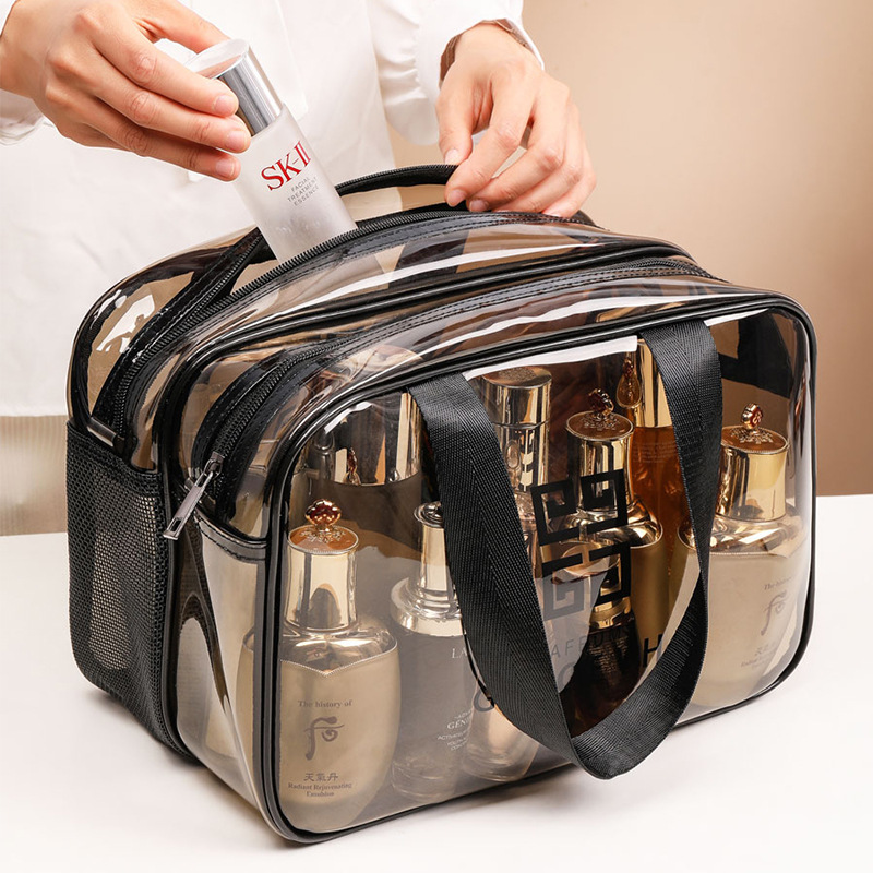 Cosmetic bag wet and dry separation PVC