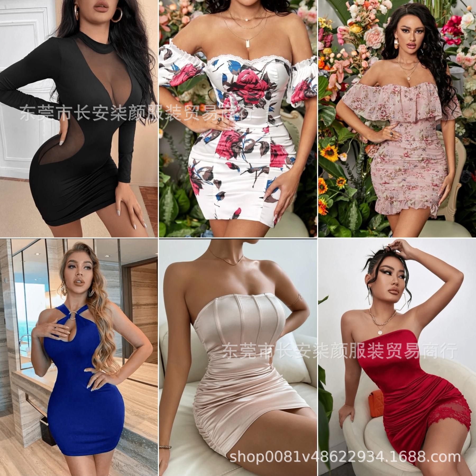 Comercio exterior transfronterizo miscelánea cuatro estaciones ropa de mujer verde fuente de fábrica de verano mezcla de volumen de viaje al por mayor fuente de mercancías de cola