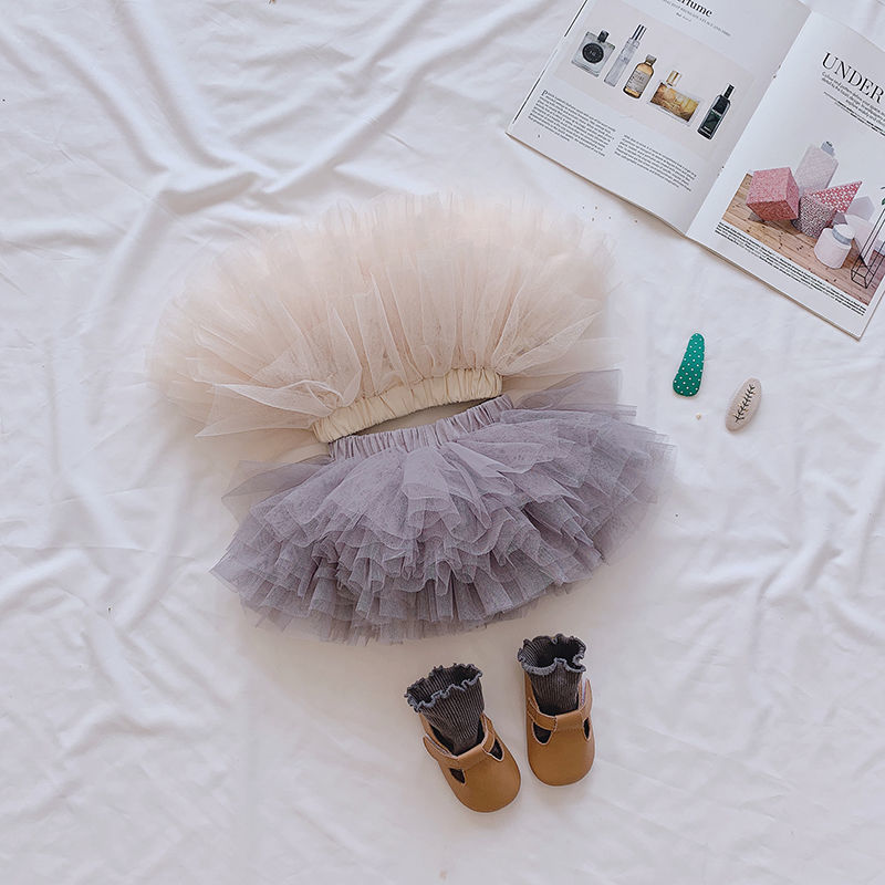 Falda de niña nueva falda de princesa 2021 falda de gasa de pastel de bebé falda de tutú de todo fósforo para niños falda corta estilo occidental