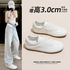 小白鞋女2025年夏季新款头层牛皮透气舒适休闲运动真皮百搭单鞋子