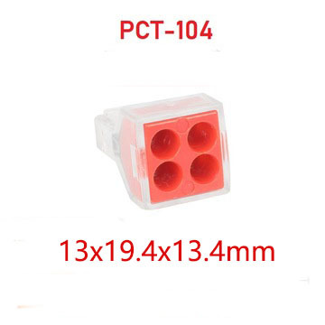 PCT-104/102 rapid connection terminal replacing wire tape connection, four-hole household wire connector