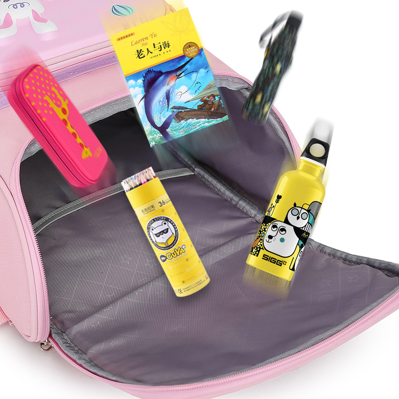 Peces naturales niños y niñas Grado 2-5 Escuela Primaria mochila de reducción de carga ligero de gran capacidad de entrega Linda mochila de una sola pieza