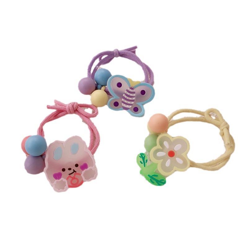 Chica dulce flor anillo de cabello adorable banda de goma de alta elástica cabello de cabello de cabello de cabello de cola de caballo al por mayor