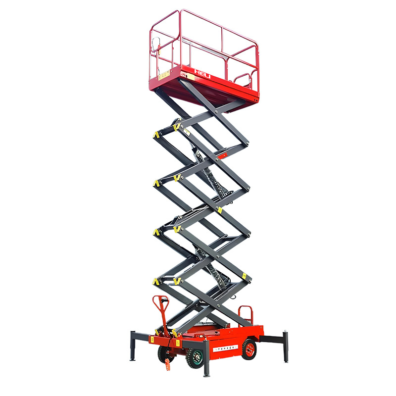 Elevador de tijeras móviles caminando totalmente automático de elevador eléctrico hidráulico de elevación de camión de trabajo a gran altitud de fuerza combinada