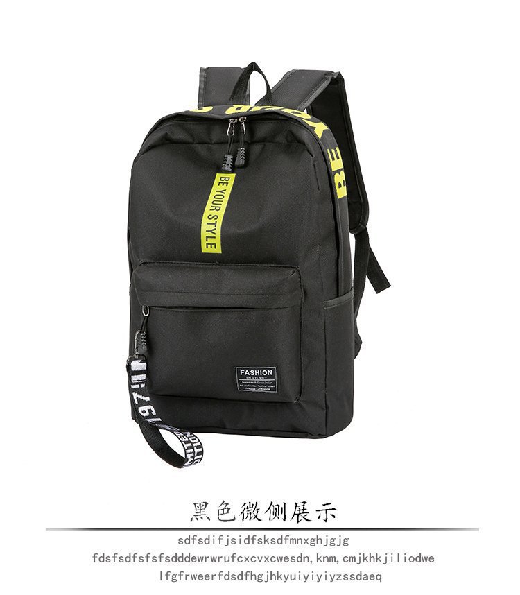 2026er koreanische Schultertasche mit Buchstabenmotiv für Jungen und Mädchen, Mittel- und Oberschüler, Schultasche für Damen mit großem Fassungsvermögen, Campus-Segeltuch-Rucksack