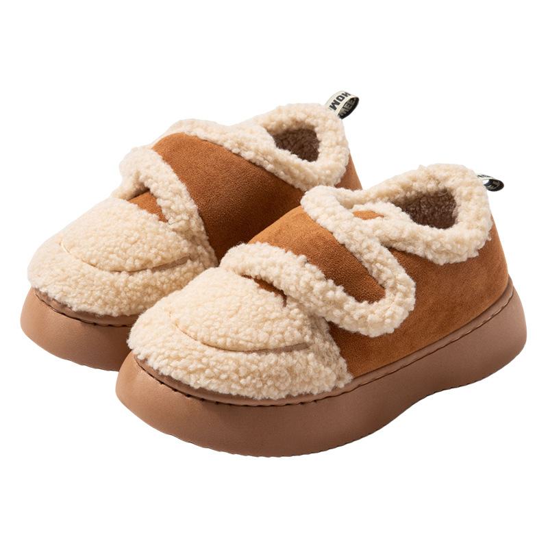 Women Velvet Open-Toe Summer Spring Bedroom Outdoor Cushioned Thermal Machine Washable Slippers Indoor Shoes_voghion.com