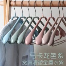 克初PVC防滑金属浸彩色浸塑衣架 晾晒承重无痕款宽肩型家用型批发