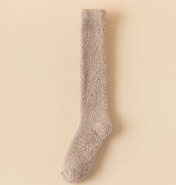Khaki over -the -knee socks