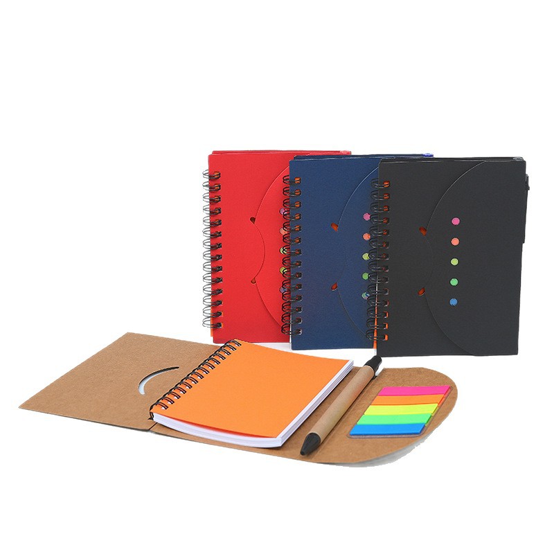 Suministro transfronterizo de bobina de diseño de cara sonriente, bolígrafo de regalo, bobina de post-it notebook gruesa y duradera, cuaderno multicolor image 6
